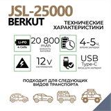 Автомобильное ПЗУ для аккумуляторов_ BERKUT_ JSL-25000 8795